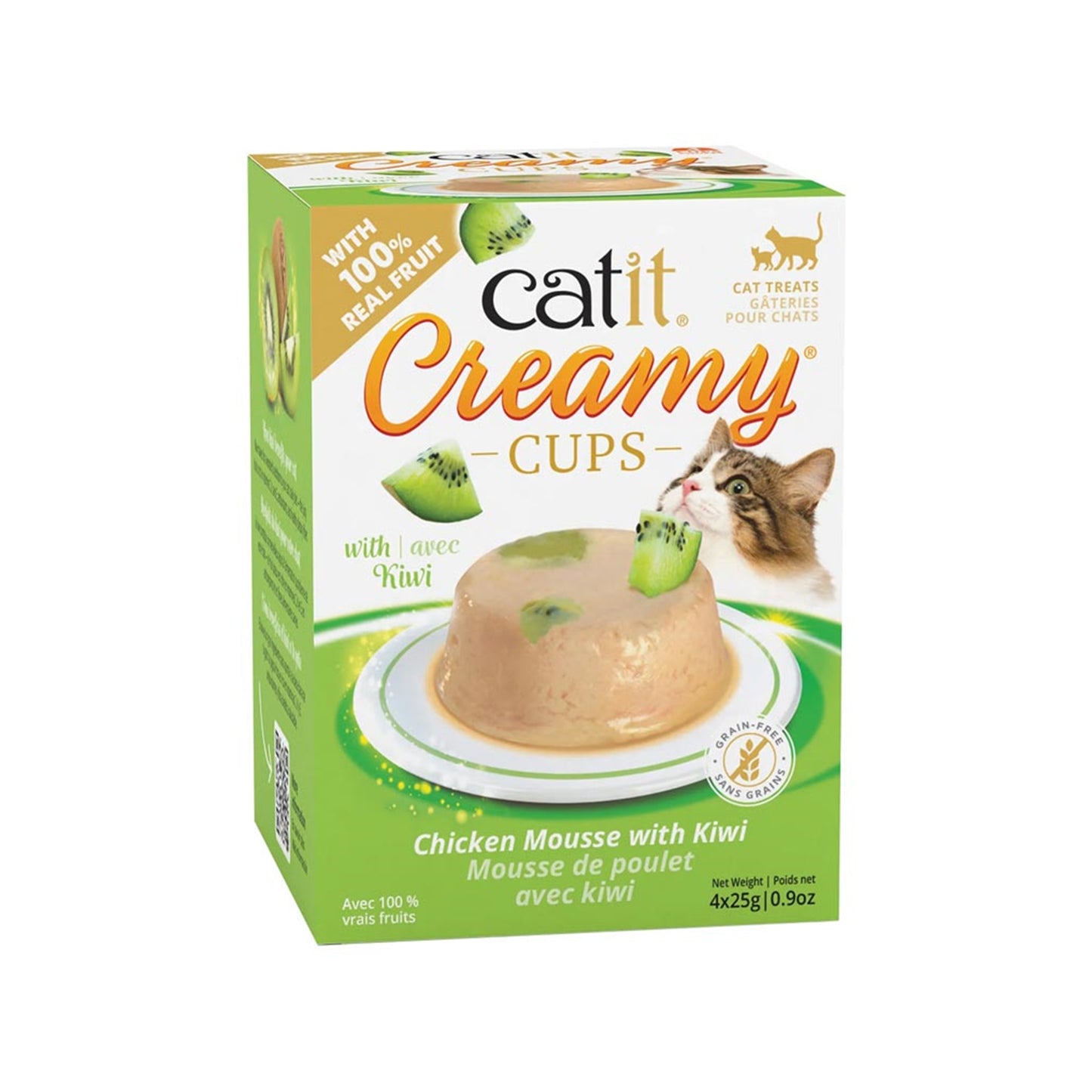 Catit🐱Creamy Cups Chicken Mousse & Kiwi 4*25g