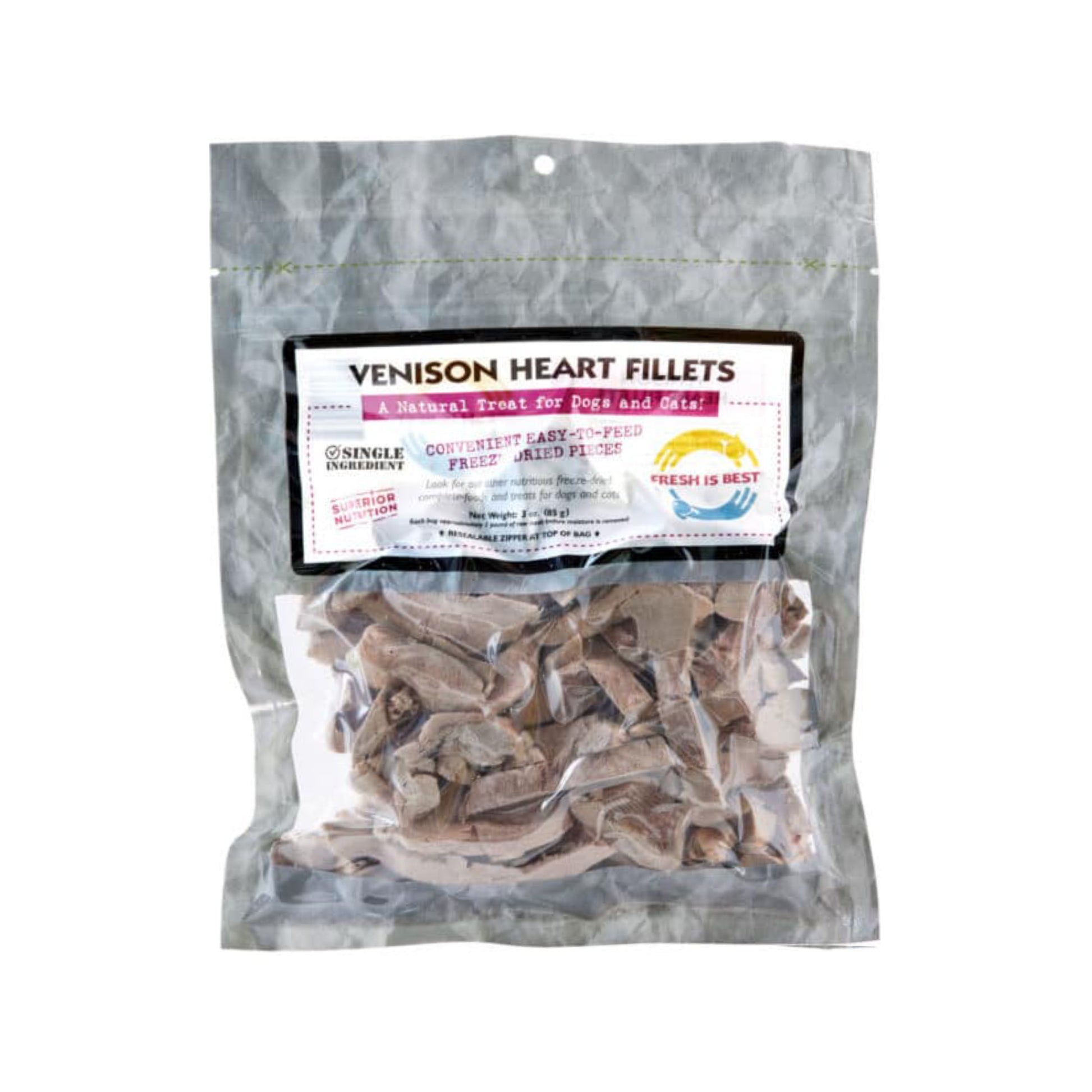 Fresh Is Best🐱🐶Freeze Dried Venison Heart Fillets 3oz