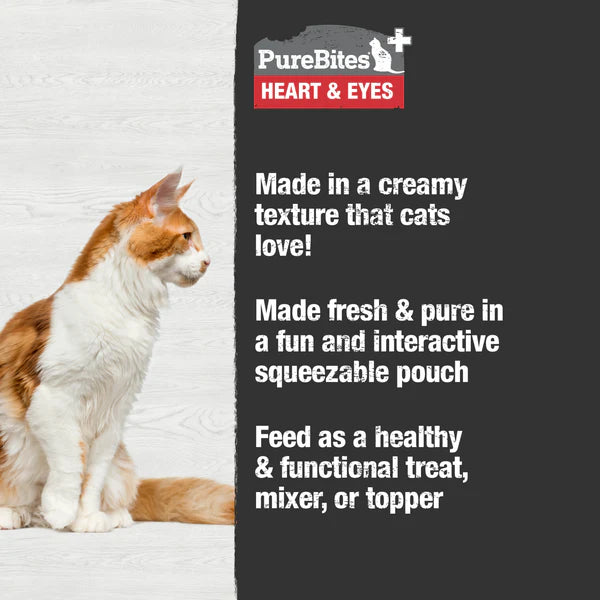 PureBites🐱Squeezable Creamy Heart & Eyes 2.5 oz