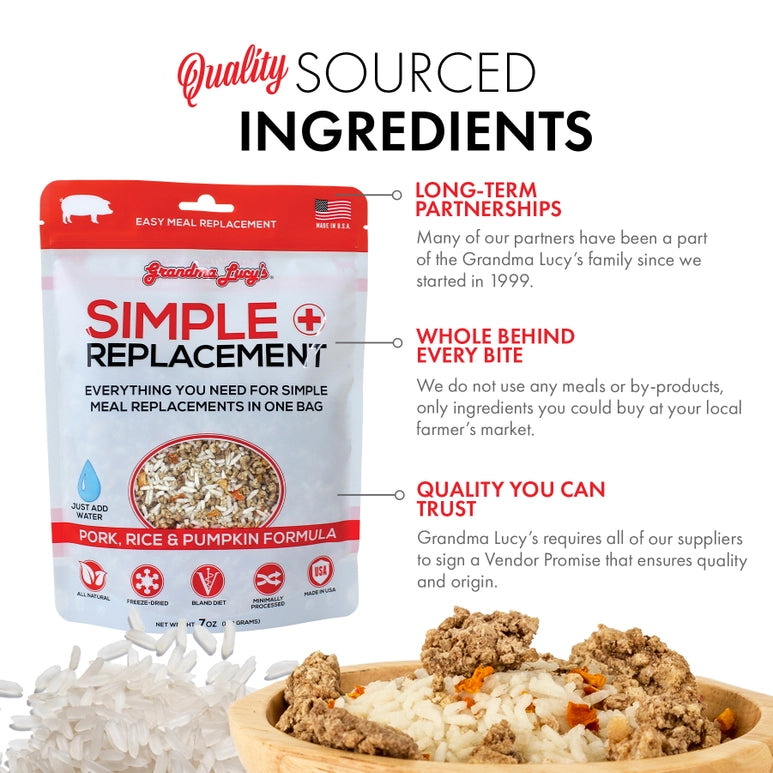 Grandma Lucy‘s🐱🐶Freeze Dried Simple Replacement Anti-Diarrhea - Pork 7oz