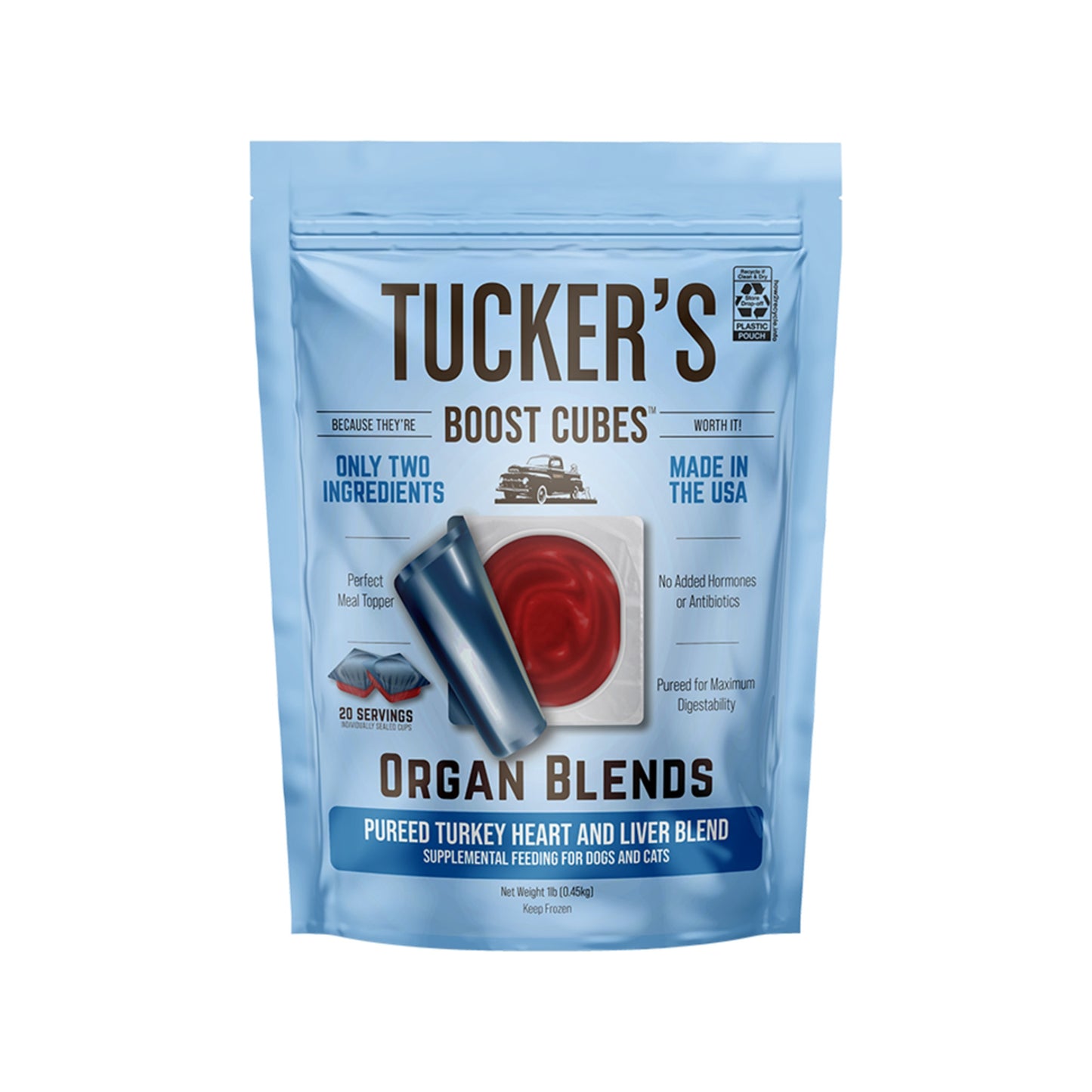 Tucker's🐱🐶Raw Frozen Boost Cube Organ Blends 1lb