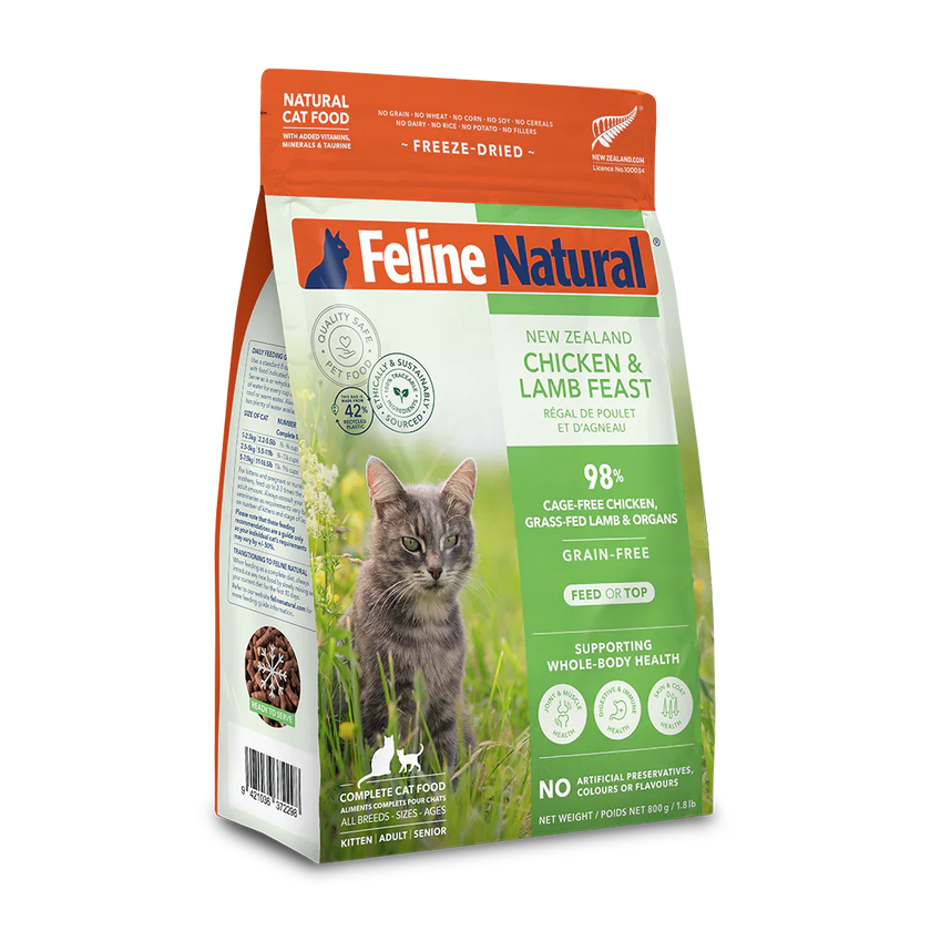 Feline Natural🐱Chicken & Lamb Feast Freeze Dried Cat Food