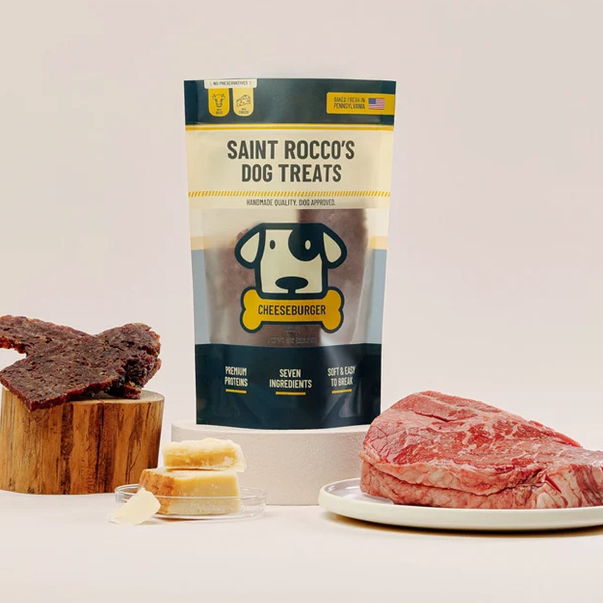 Saint Rocco's🐶Oven-Baked & Air-Dried Meat Treats 8oz