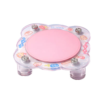HuYan🐱🐶Petal Acrylic Bowl Stand & Silicone Anti-Slip Pads - Birthday Cake