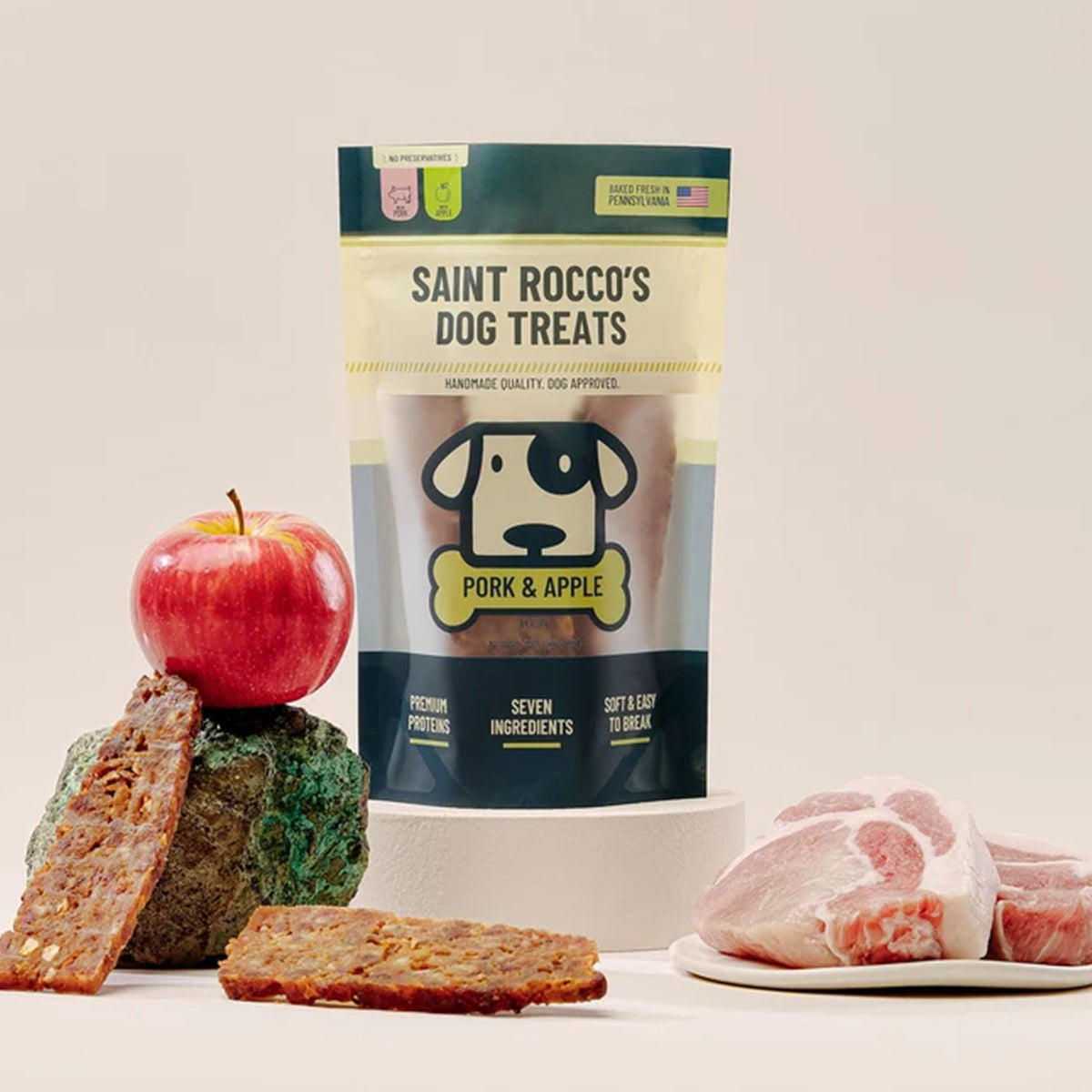 Saint Rocco's🐶Oven-Baked & Air-Dried Meat Treats 8oz