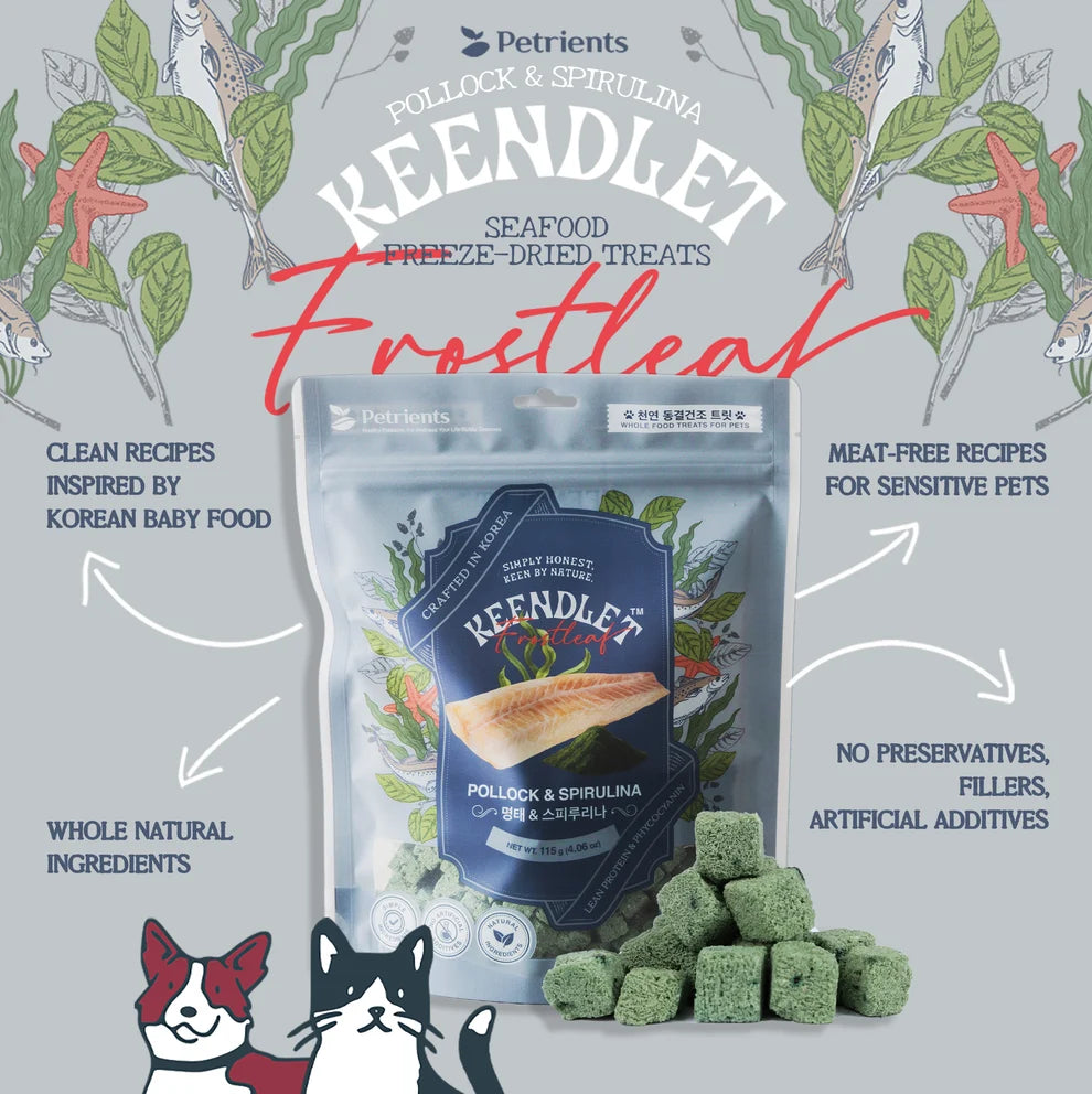 Petrients🐱🐶KEENDLET - Seafood Freeze Dried Crispy Bites 200g