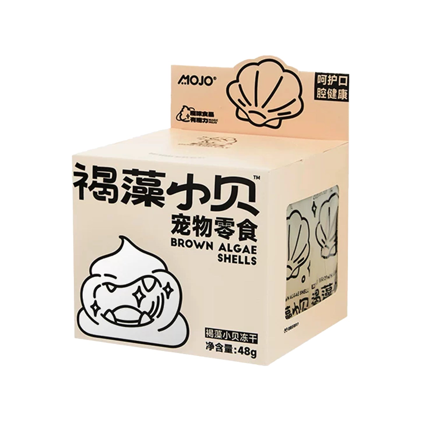 MOJO🐱🐶Freeze Dried Probiotic & Brown Algae Dental Shell Bites 48g