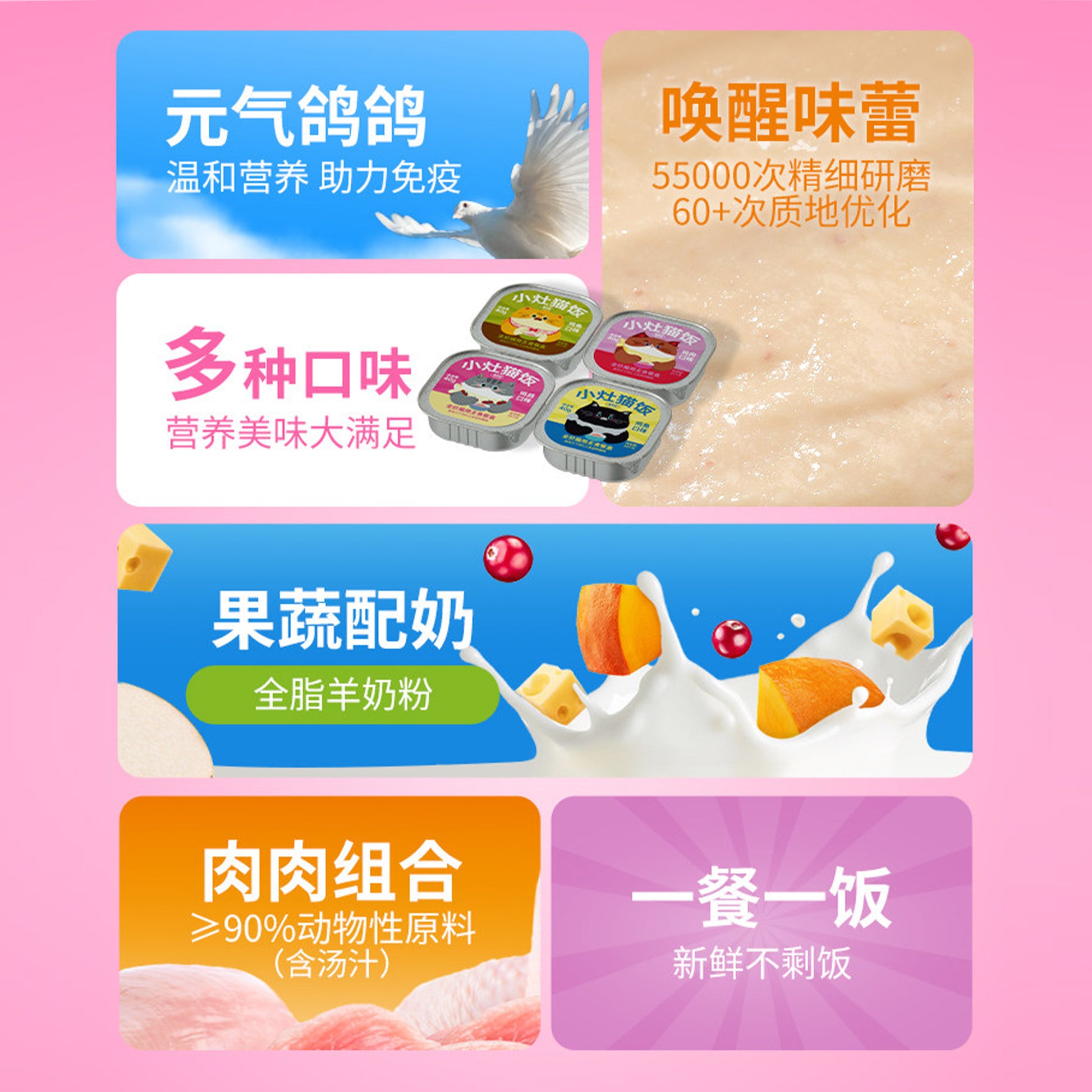 MeowFans🐱Mini Dual-Flavor Mousse Wet Food 40g*6