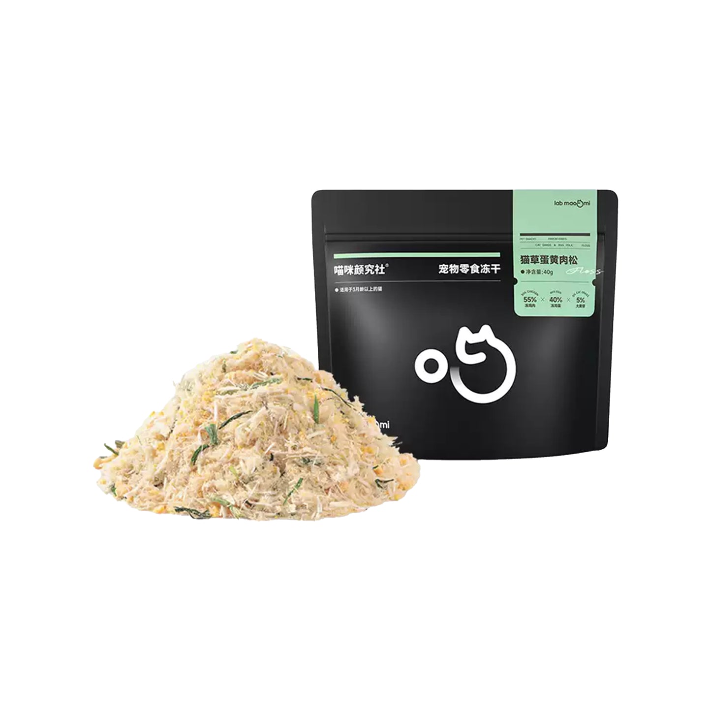 CatLab🐱Freeze Dried Cat Grass Egg Yolk & Meat Floss 40g