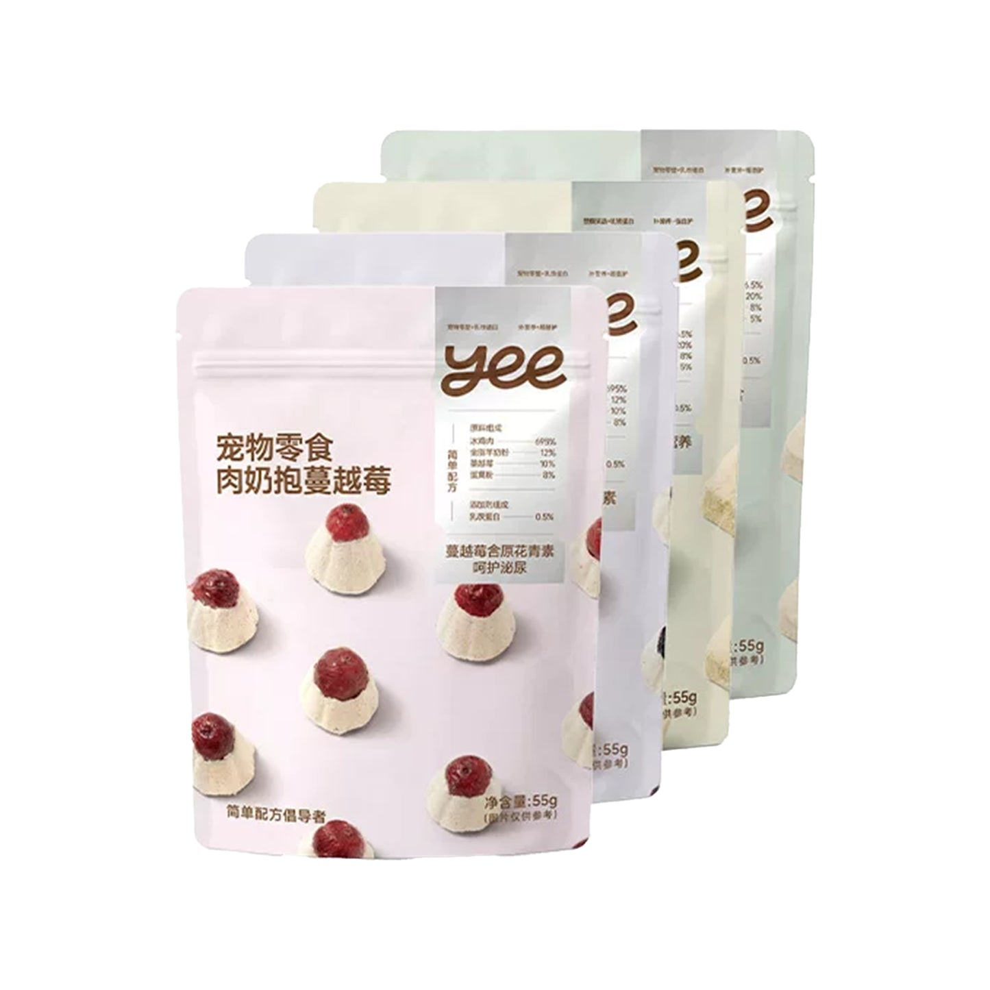 Yee🐱🐶Freeze Dried Chicken & Goat Milk Fruit Veggie Canelé 55g