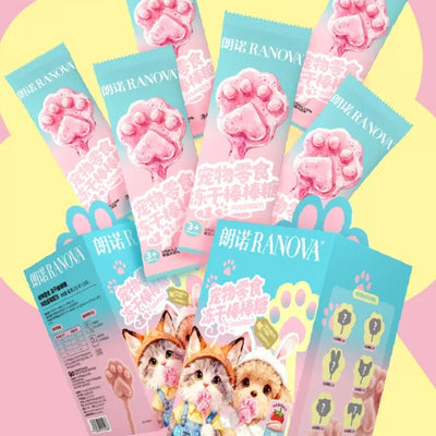 Ranova🐱🐶Freeze Dried Blind Box Chicken & Strawberry Lollipops 2g*24