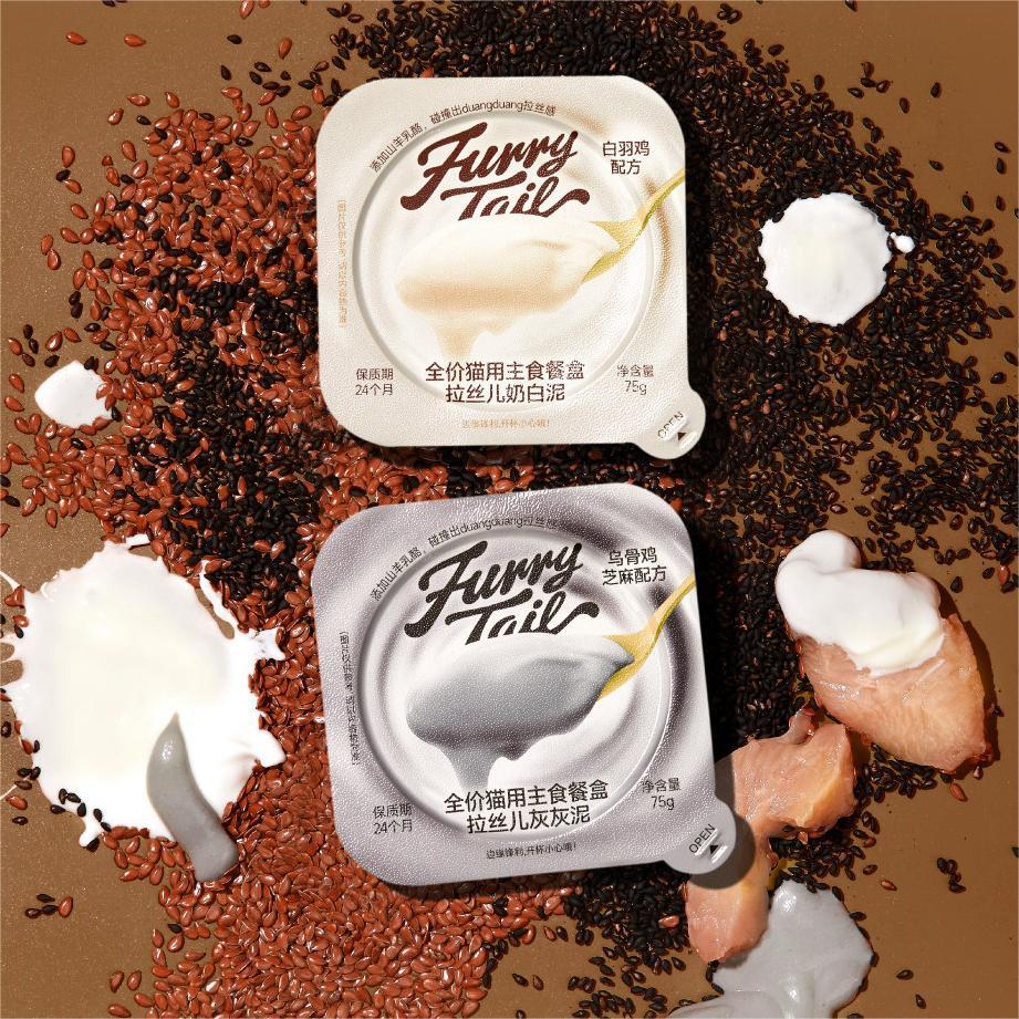 FurryTail🐱Cheese Goat Milk & Sesame Puree Mousse Cup Wet Food 35g*6