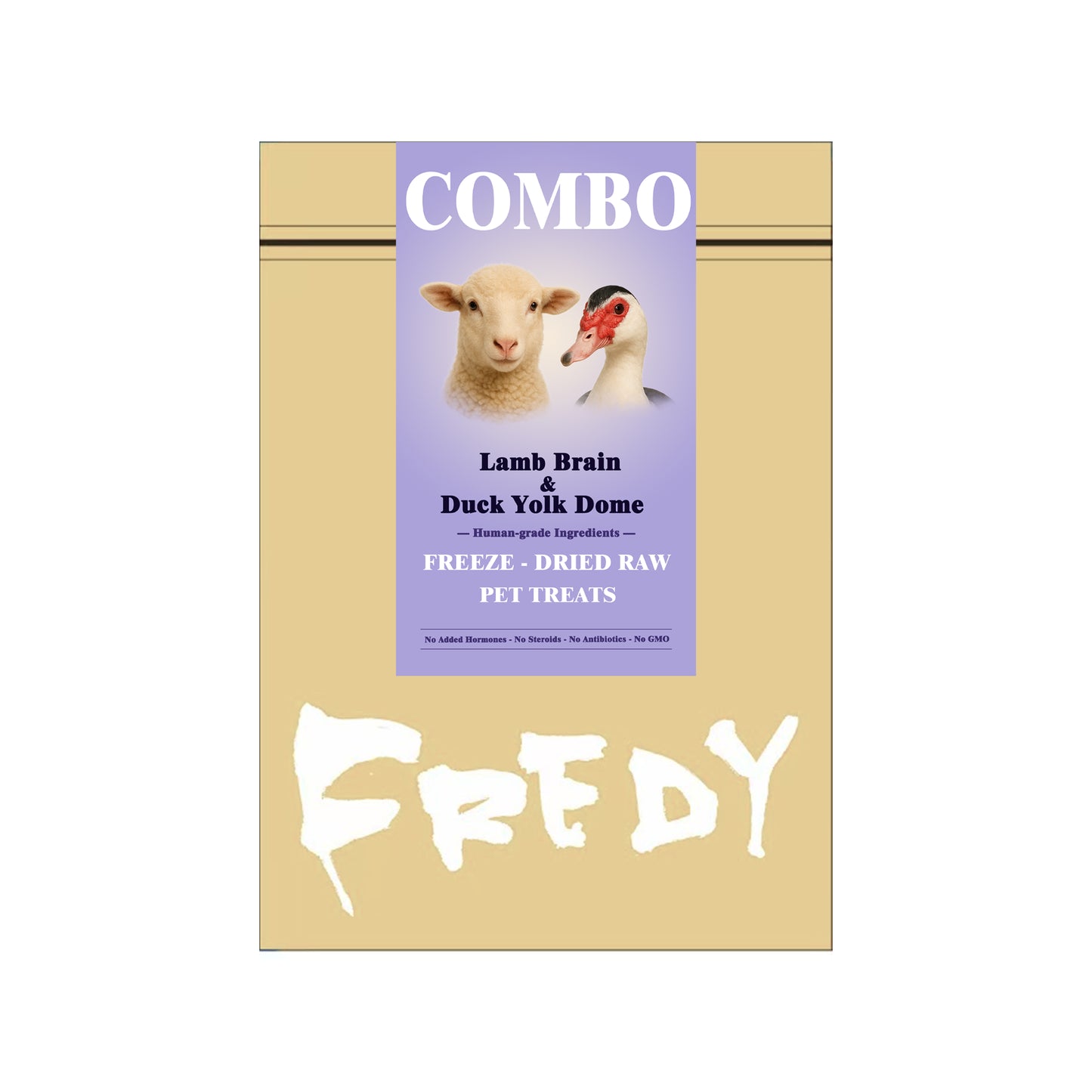 Fredy🐱🐶Freeze Dried Lamb Brain & Duck Yolk Dome 2.1oz
