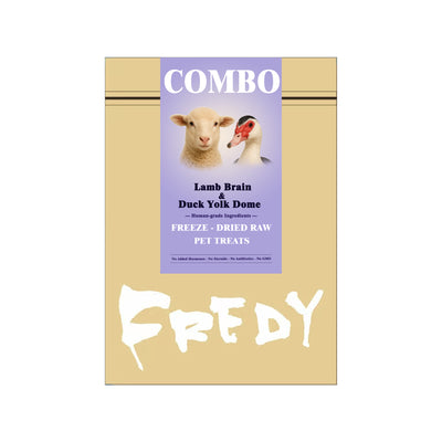 Fredy🐱🐶Freeze Dried Lamb Brain & Duck Yolk Dome 2.1oz