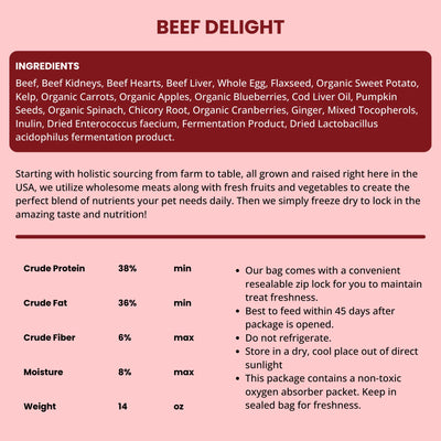 Shepherd Boy Farms🐶Freeze-Dried Raw Food - Beef Delight