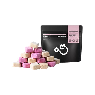CatLab🐱🐶Freeze Dried Dual-Flavor Dragon Fruit & Goat Milk Yogurt Cubes 35g