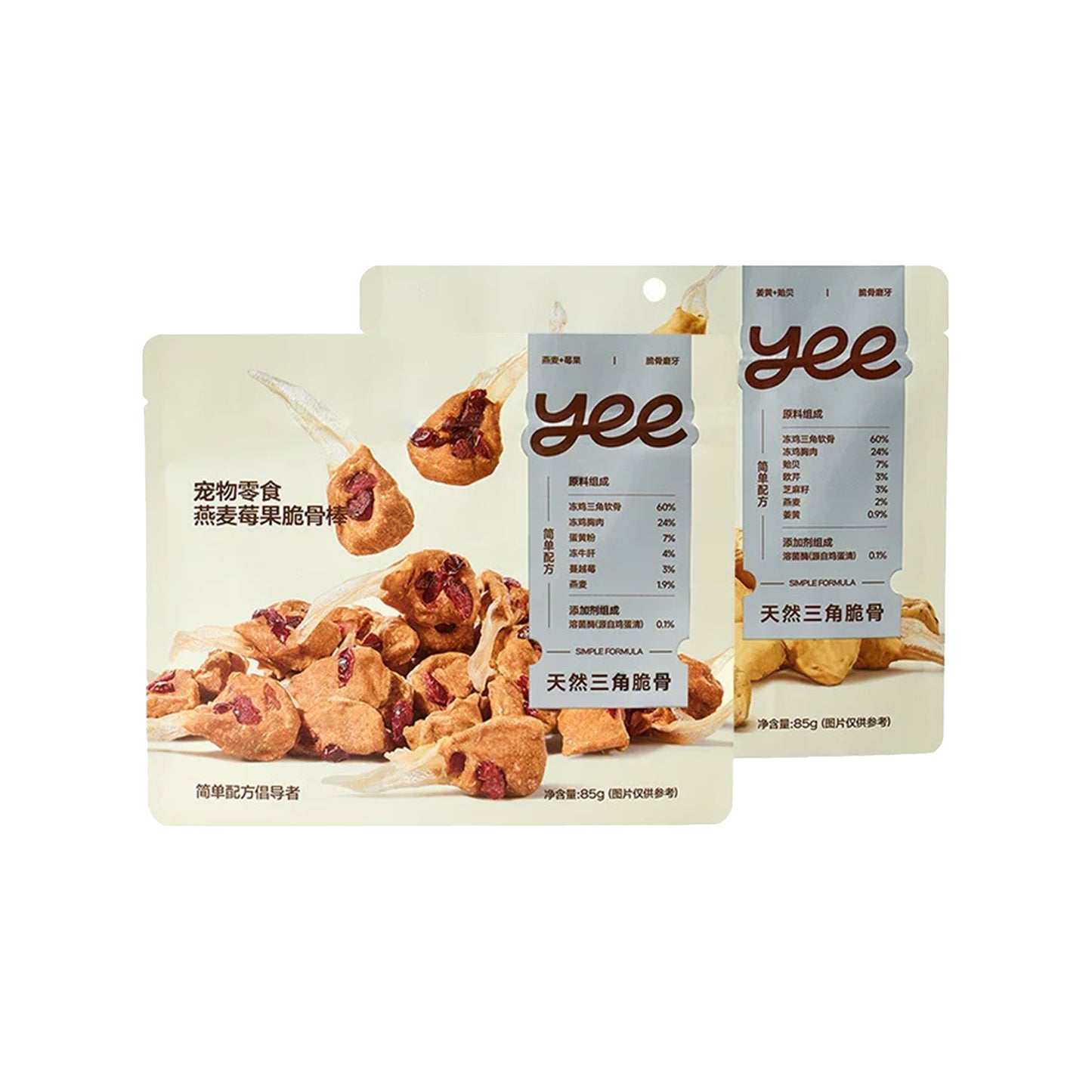 Yee🐱🐶Freeze Dried Chicken & Triangle Cartilage Crispy Chew 85g