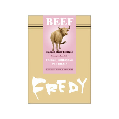 Fredy🐱🐶Freeze Dried Scored Bull Testicle 2.1oz