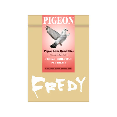 Fredy🐱🐶Freeze Dried Pigeon Liver Quad Bites 1.76oz