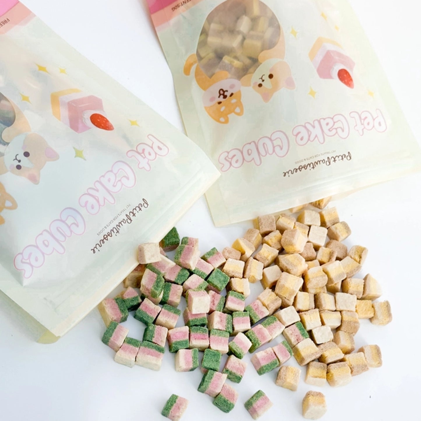 Petit🐱🐶Freeze Dried Cake Cube Duck Egg Yolk & Goat Milk 50g