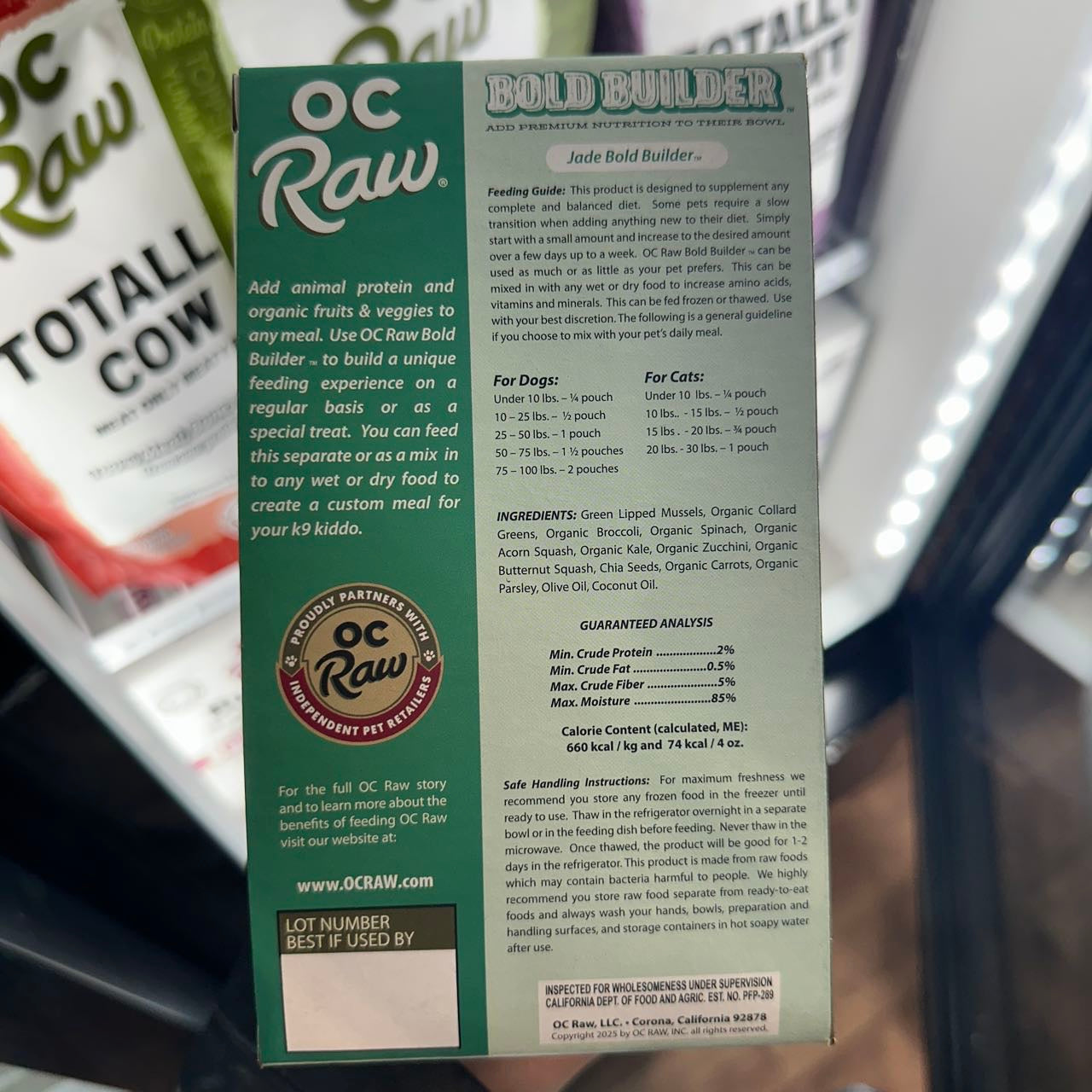 OC RAW🐱🐶Frozen Bold Builders - Jase Mussel 2lb