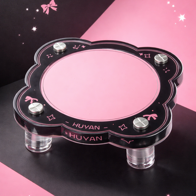 HuYan🐱🐶Petal Acrylic Bowl Stand & Silicone Anti-Slip Pads - BlackPink