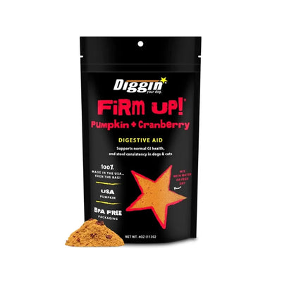 Diggin' Your Dog🐱🐶Firm Up Digestive Aid & Urinary Tract - Pumpkin & Cranberry 4oz