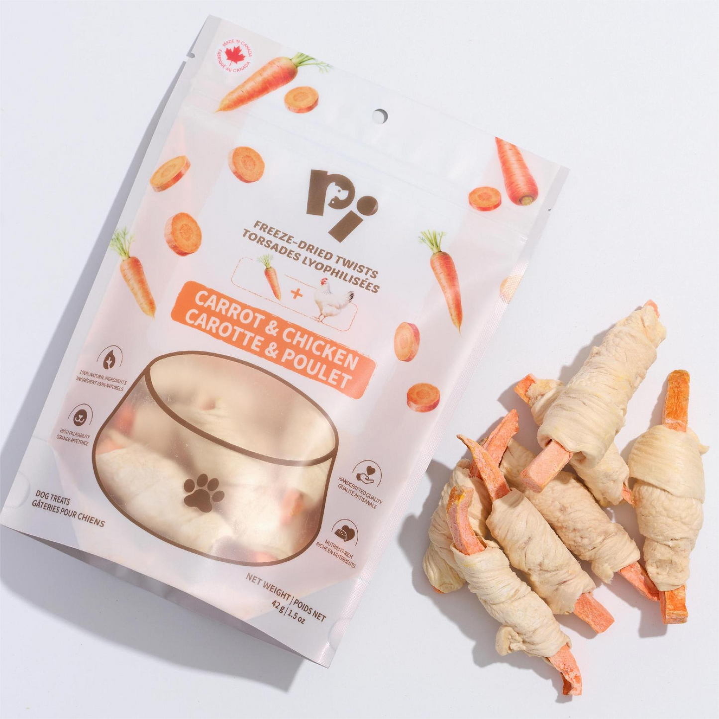 PI PET🐶Freeze Dried Meat & Veggies Twist 42g