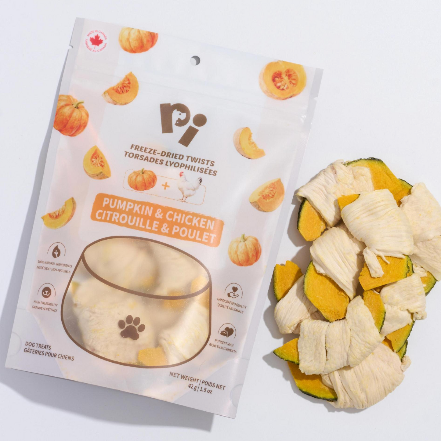 PI PET🐶Freeze Dried Meat & Veggies Twist 42g