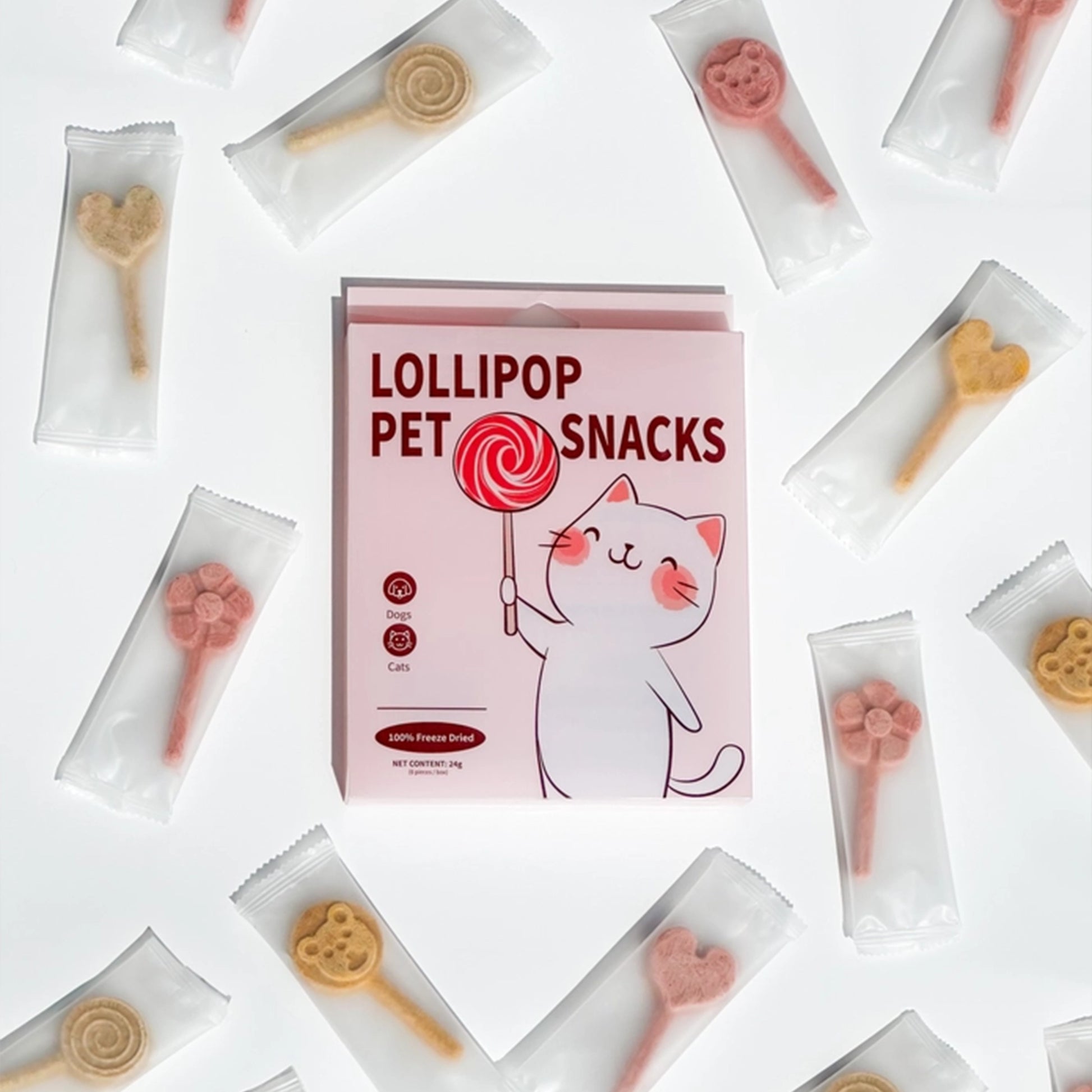 Petit🐱🐶Freeze Dried Lollipops 8pc