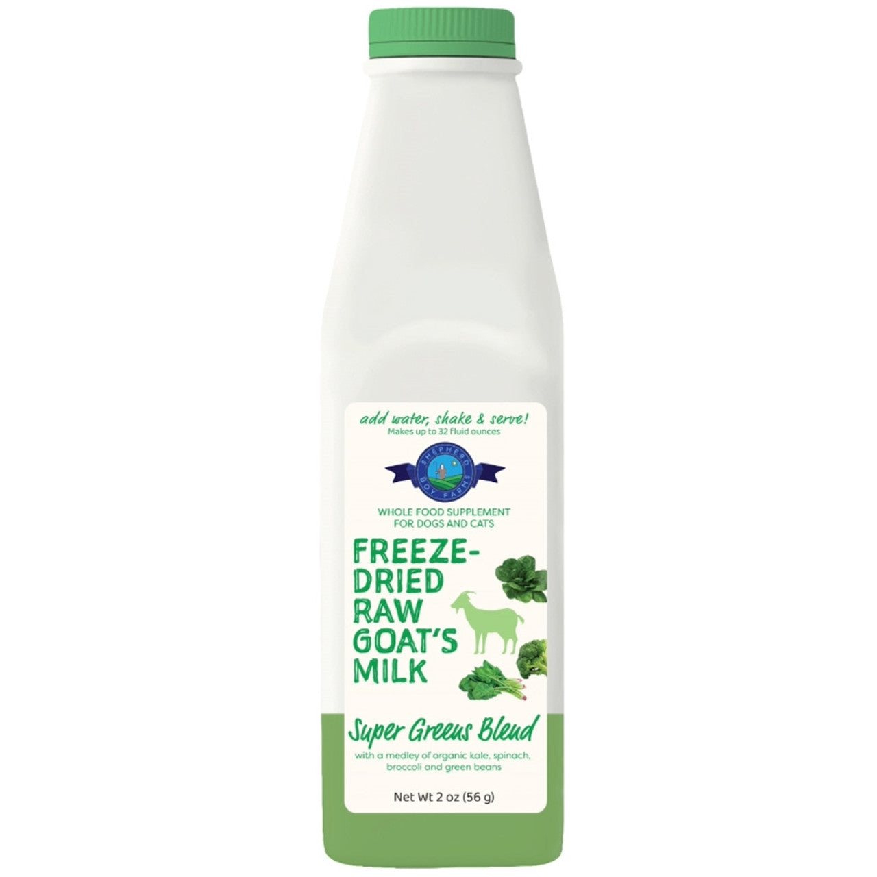 Shepherd Boy Farms🐱🐶Freeze-Dried Raw Goat's Milk - Super Greens Blend