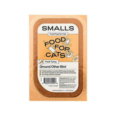 Smalls🐱Frozen Gently Cooked Ground Minced - Turkey Recipe 5.5oz