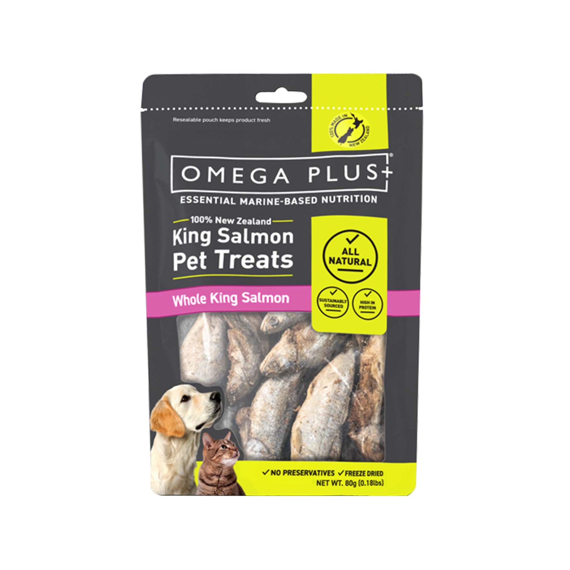 Omega Plus🐱🐶Freeze Dried Whole King Salmon 80g