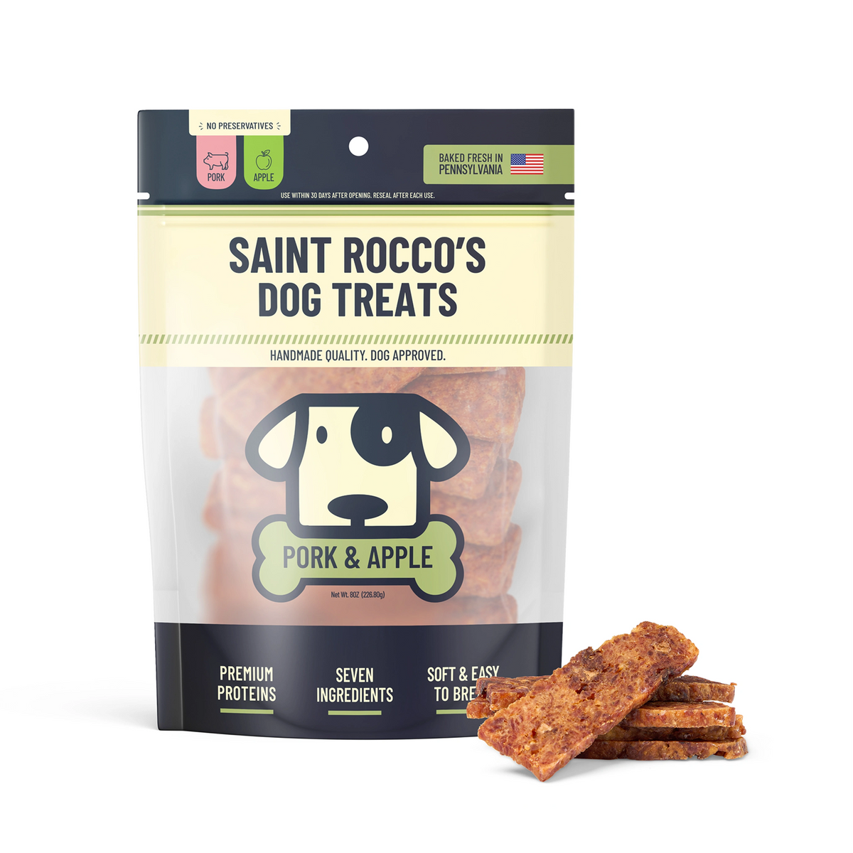 Saint Rocco's🐶Oven-Baked & Air-Dried Meat Treats 8oz