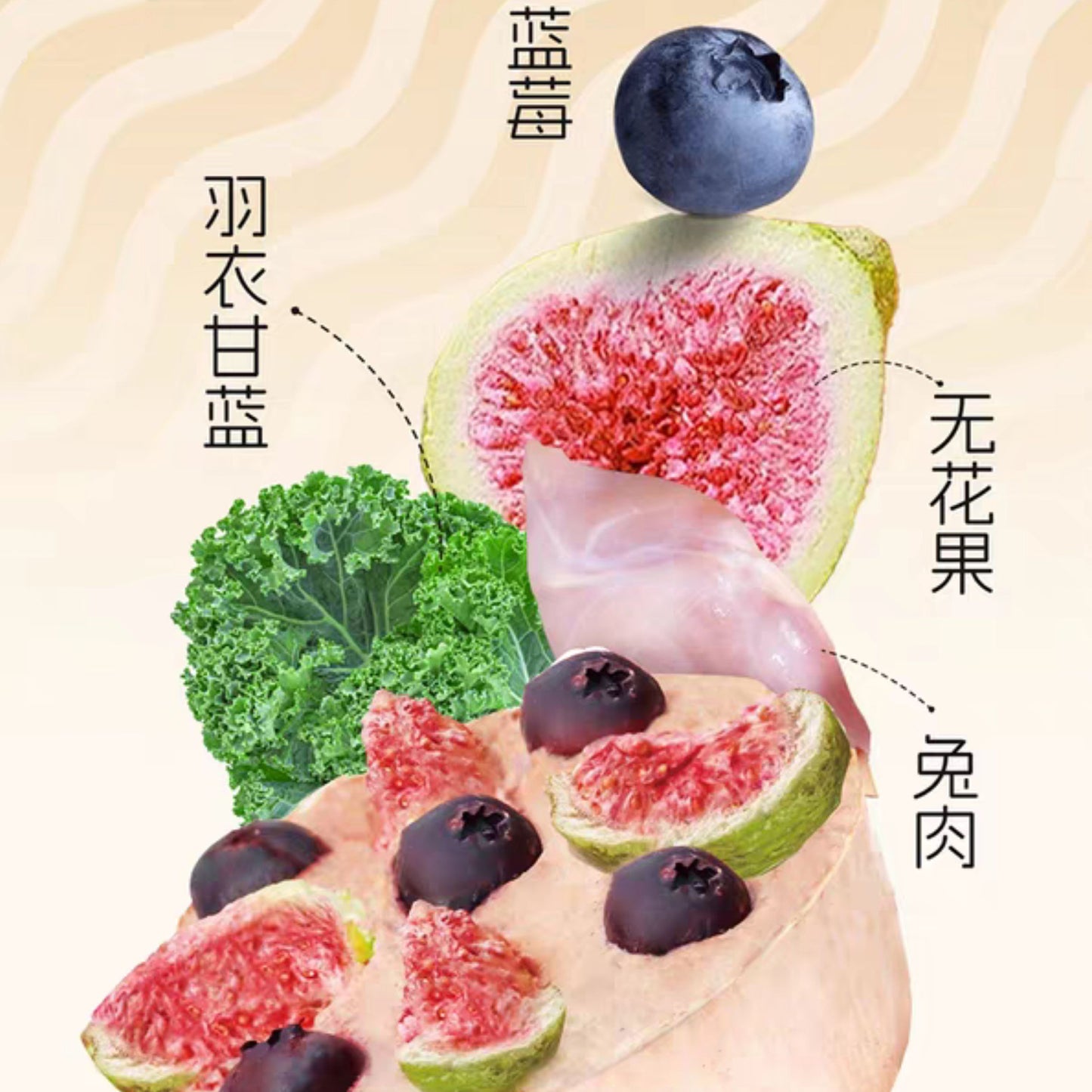 Rabbitoto🐱🐶Freeze Dried Tiramisu Fig & Blueberry 20g
