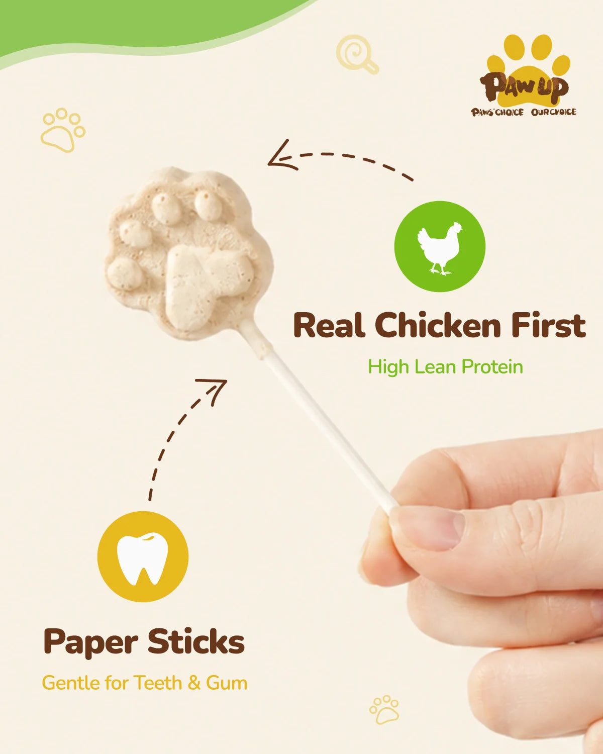 PawUp🐱Freeze Dried Chicken Lollipop 1pc