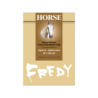 Fredy🐱🐶Freeze Dried Sliced Whole Grass-Fed Horse Tail 9oz