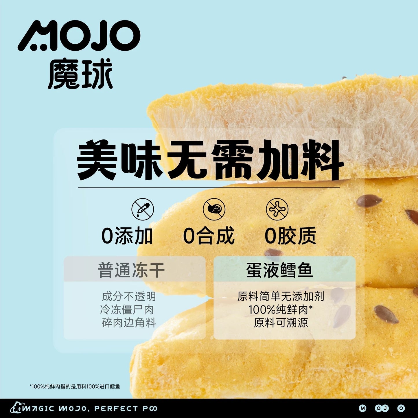 MOJO🐱🐶Freeze Dried Egg Yolk Coated Cod & Flaxseed 40g