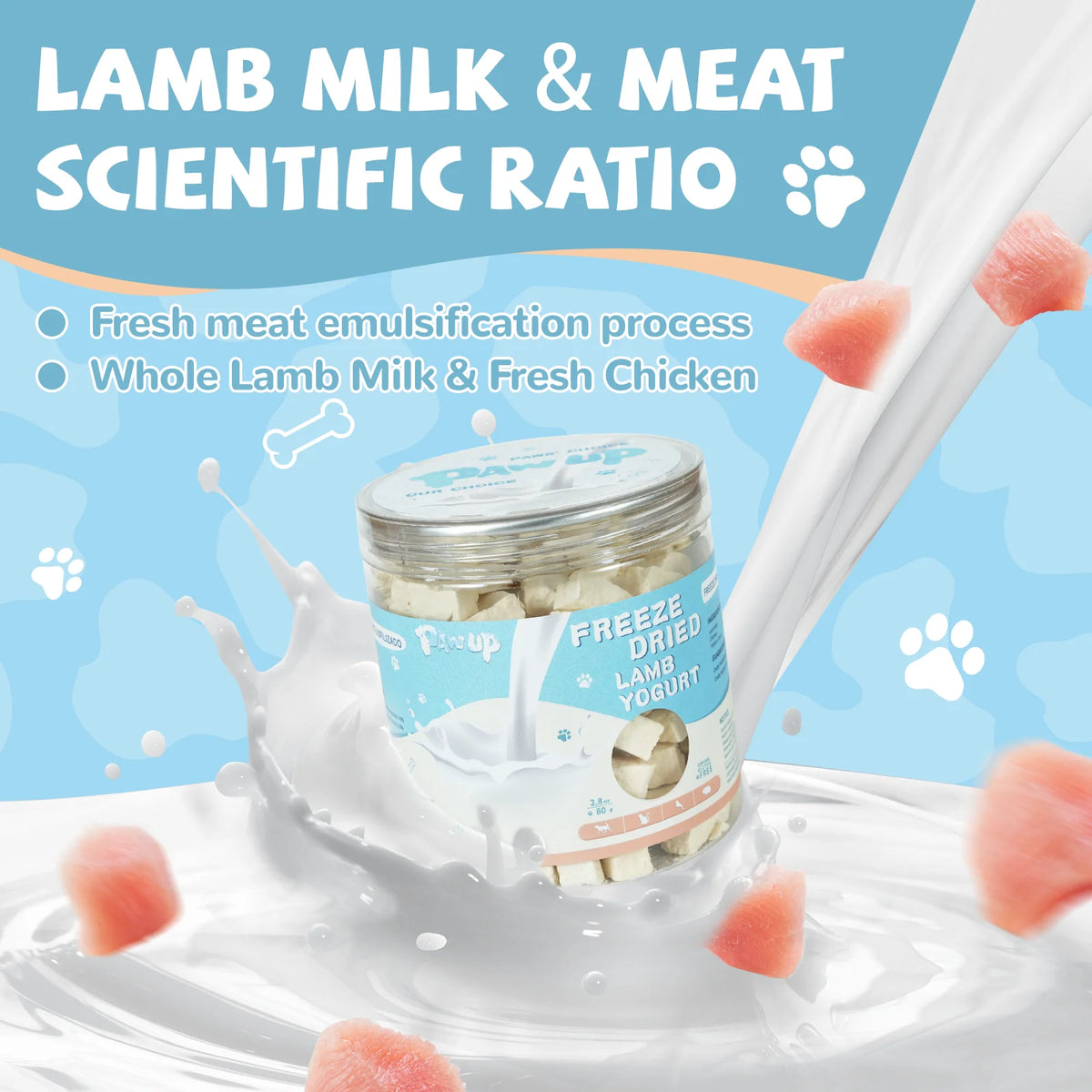 PawUp🐱🐶Freeze Dried Goat Milk Yogurt 2.8oz
