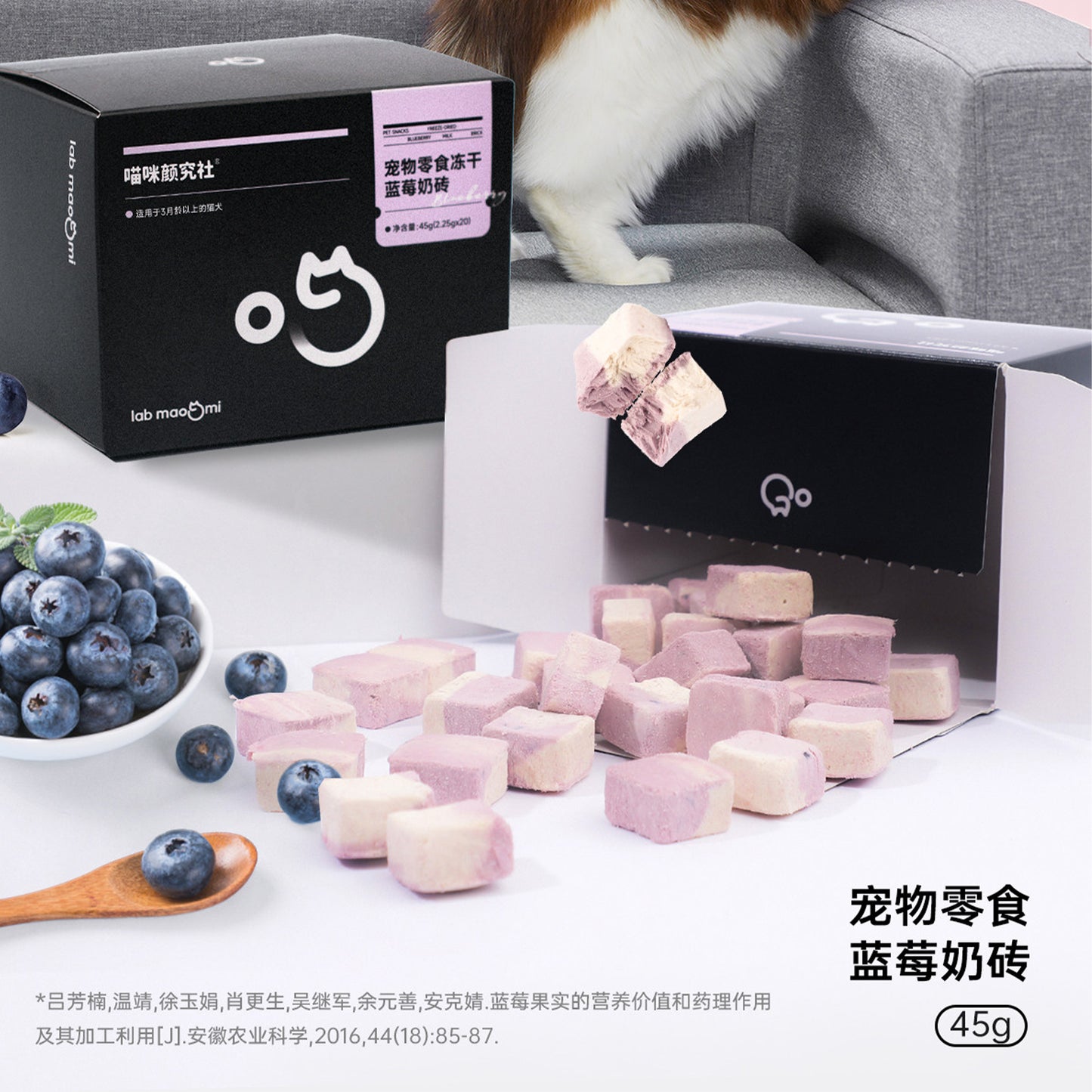 CatLab🐱🐶Freeze Dried Blueberry Milk Cubes 45g