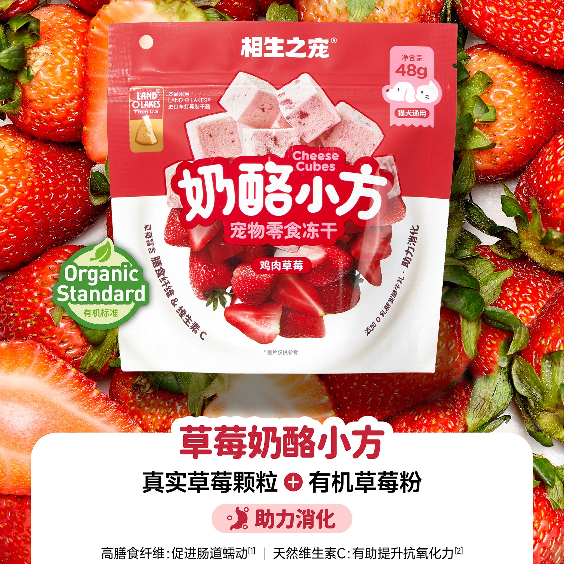 DogsPlus🐱🐶Freeze Dried Organic Cheese Cubes 48g