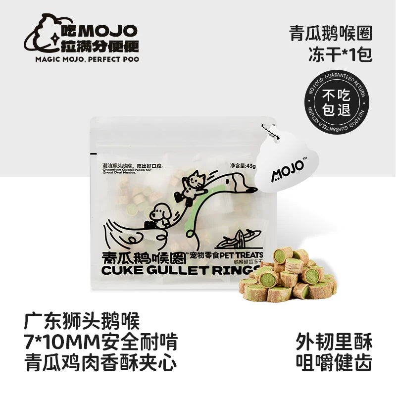 MOJO🐱🐶Freeze Dried Cucumber & Goose Trachea Dental Roll 43g