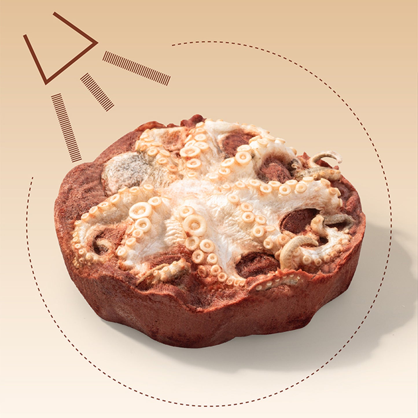 3M5🐱🐶Freeze Dried Octopus & Rabbit Cake 14g