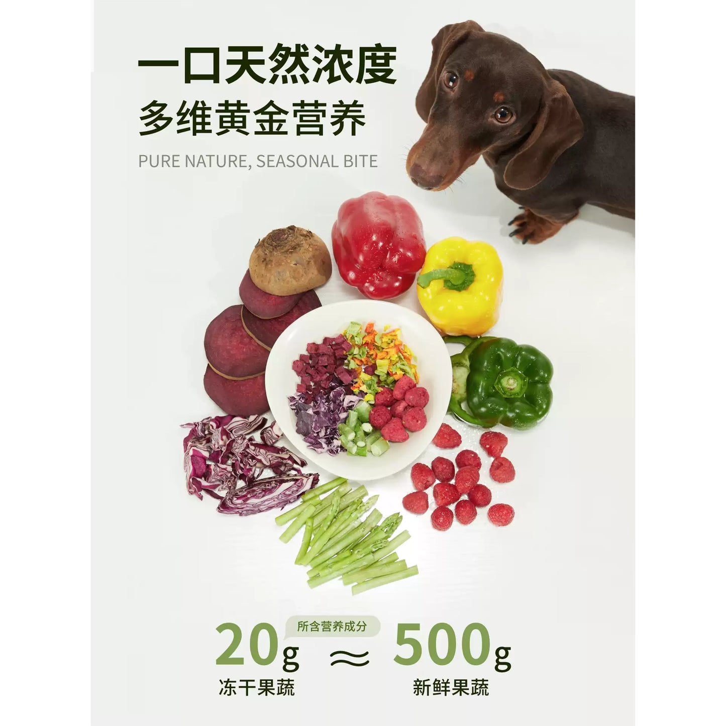 Pet-Ever🐱🐶Freeze Dried SuperFood Purple Cabbage 20g