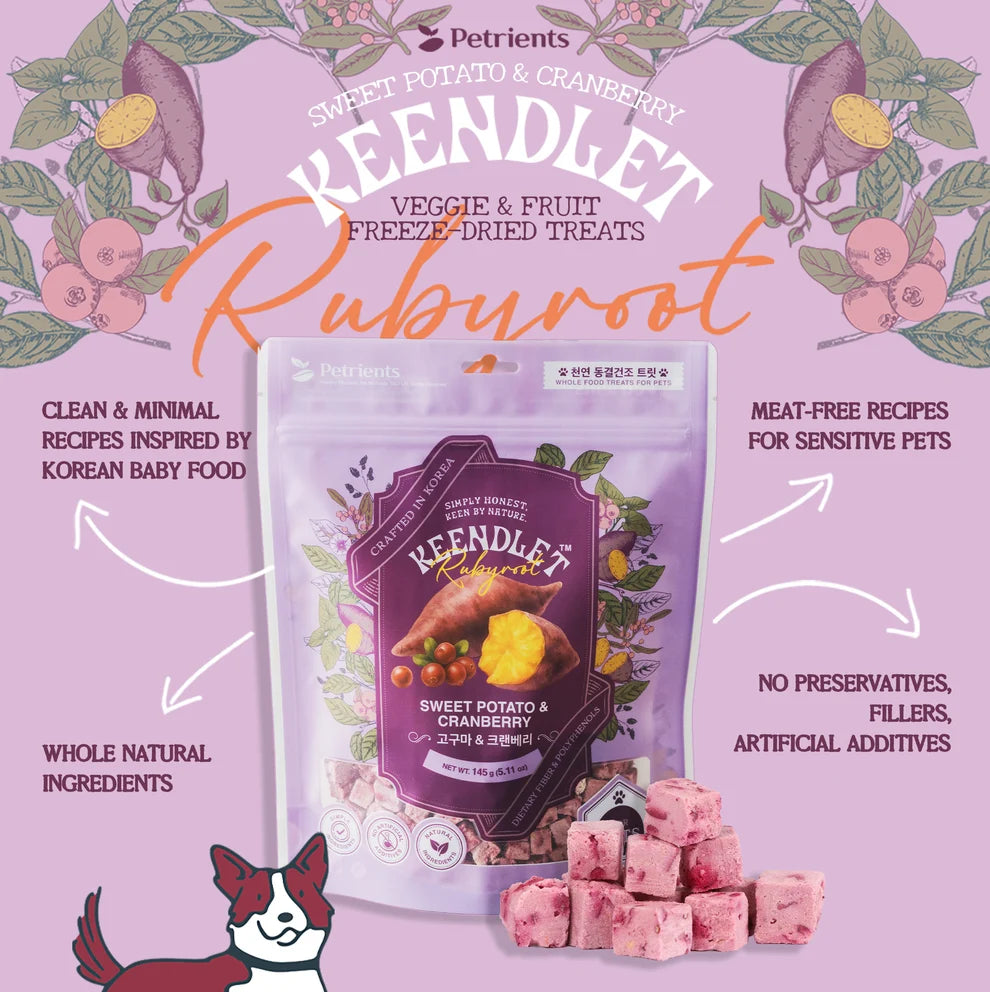 Petrients🐱🐶KEENDLET - Veggie & Fruit Freeze Dried Crispy Bites 200g