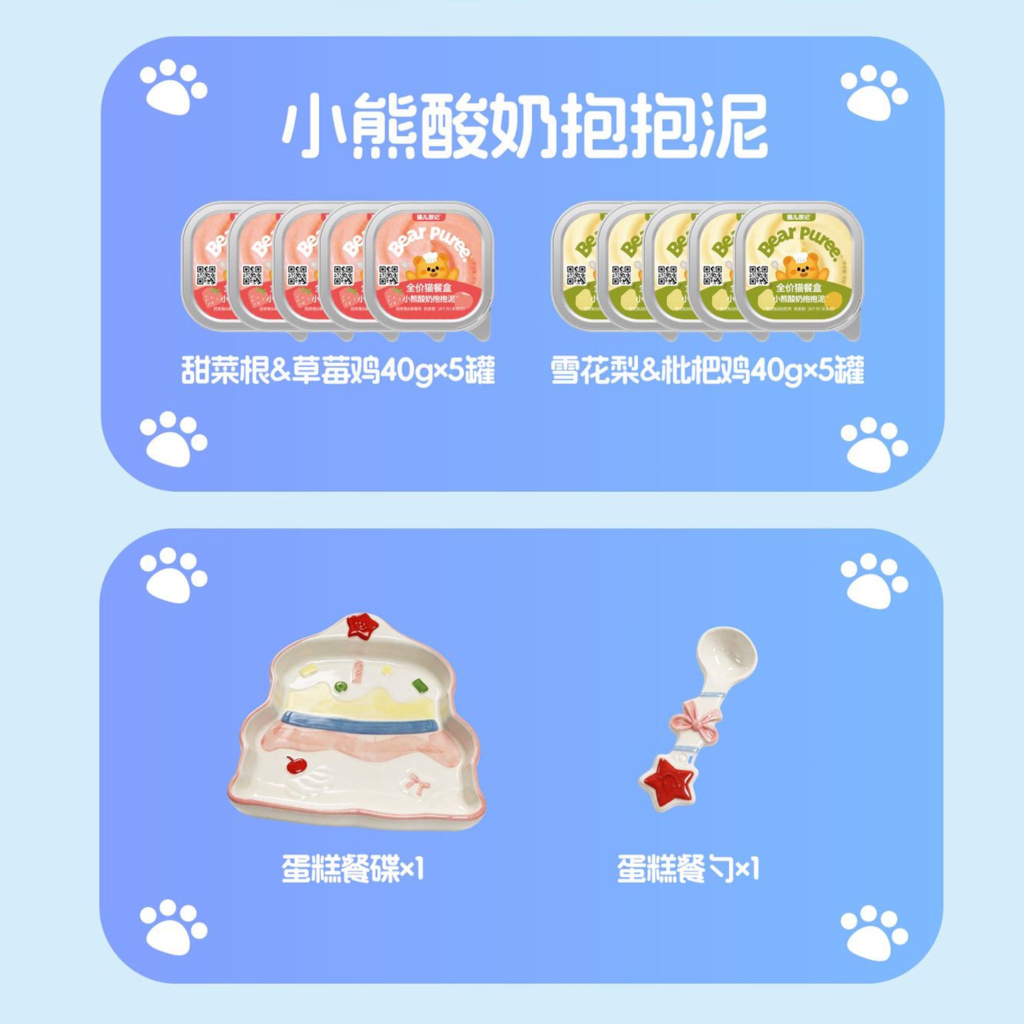 The Cat‘s Travel🐱Bear Kindergarten Limited Dessert Schoolbag With Tableware Box 1.2kg