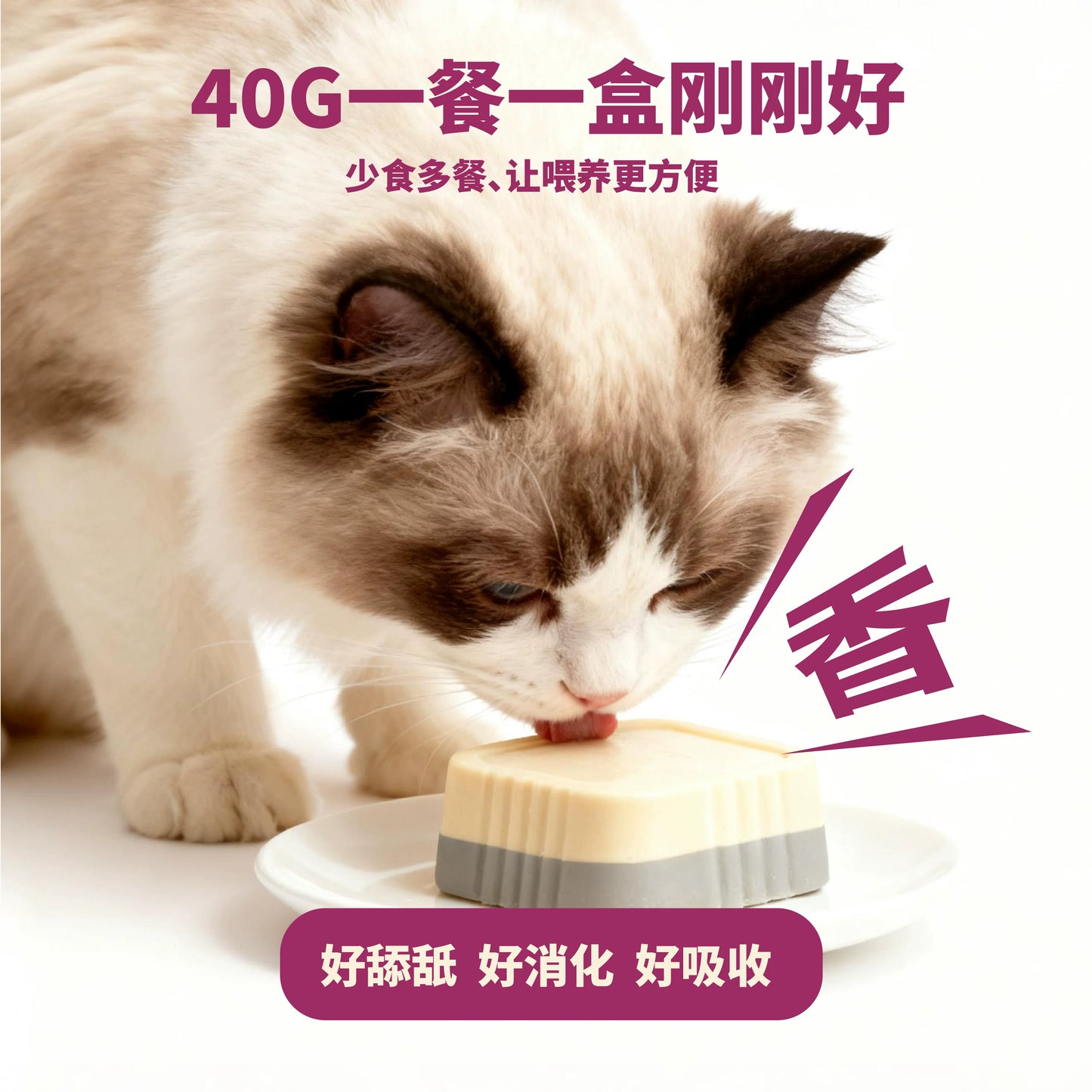 Gevel Pets🐱Double-Layer Limited Milk Skin & Cuttlefish Complete Wet Food 40g*4