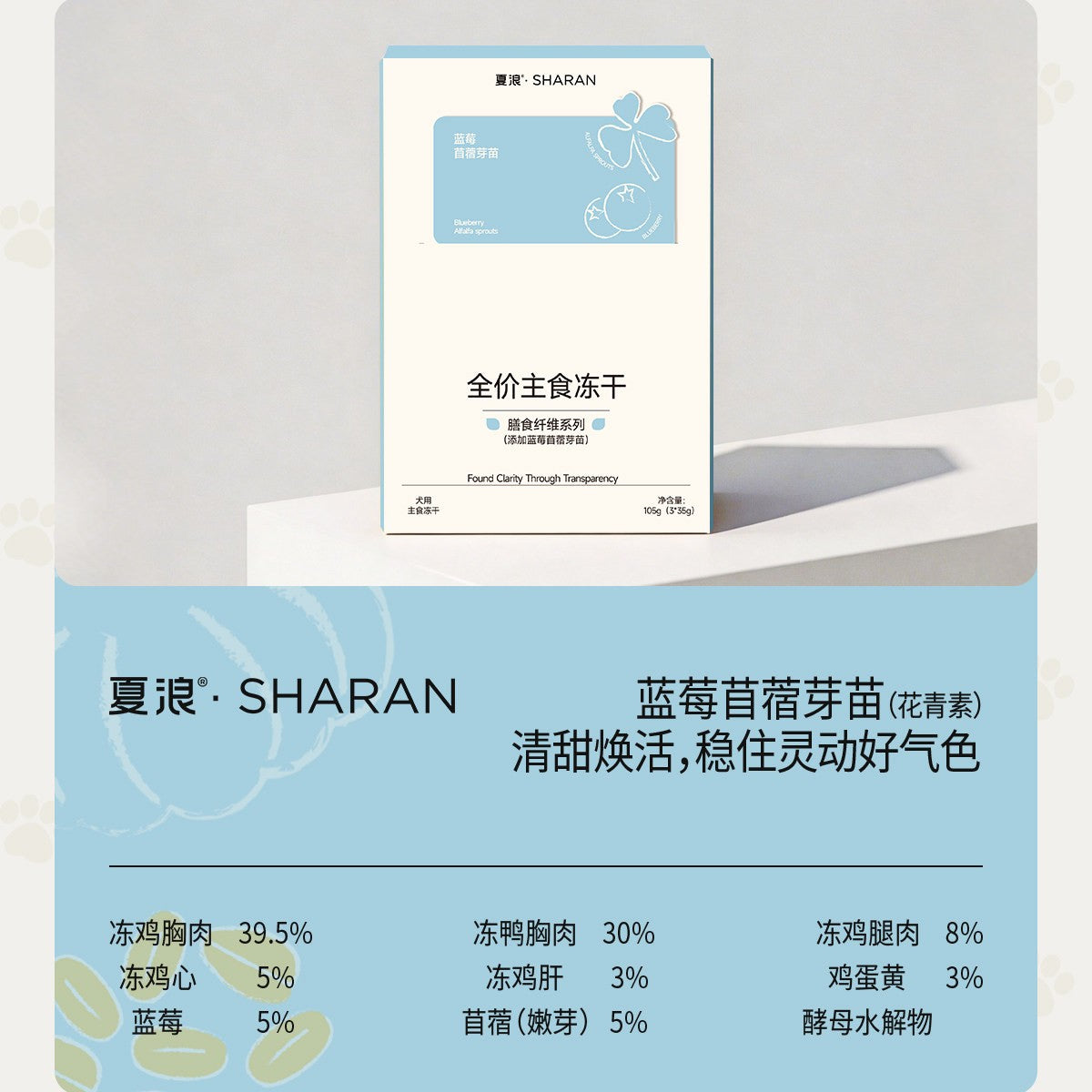 Sharan🐶Dietary Fiber Complete Freeze-Dried Meal 105g