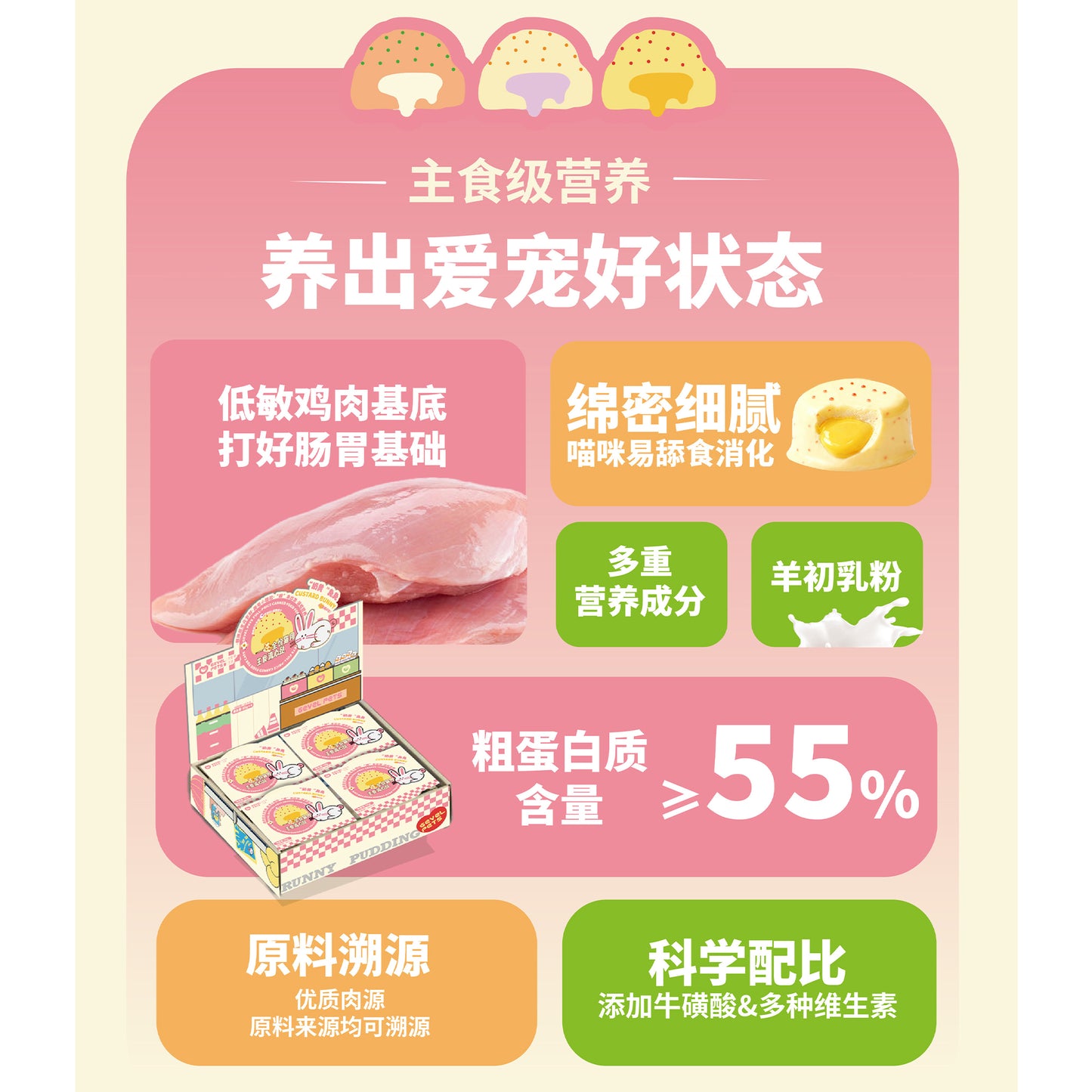 Gevel Pets🐱Functional Colostrum Lava Pudding Wet Food 65g