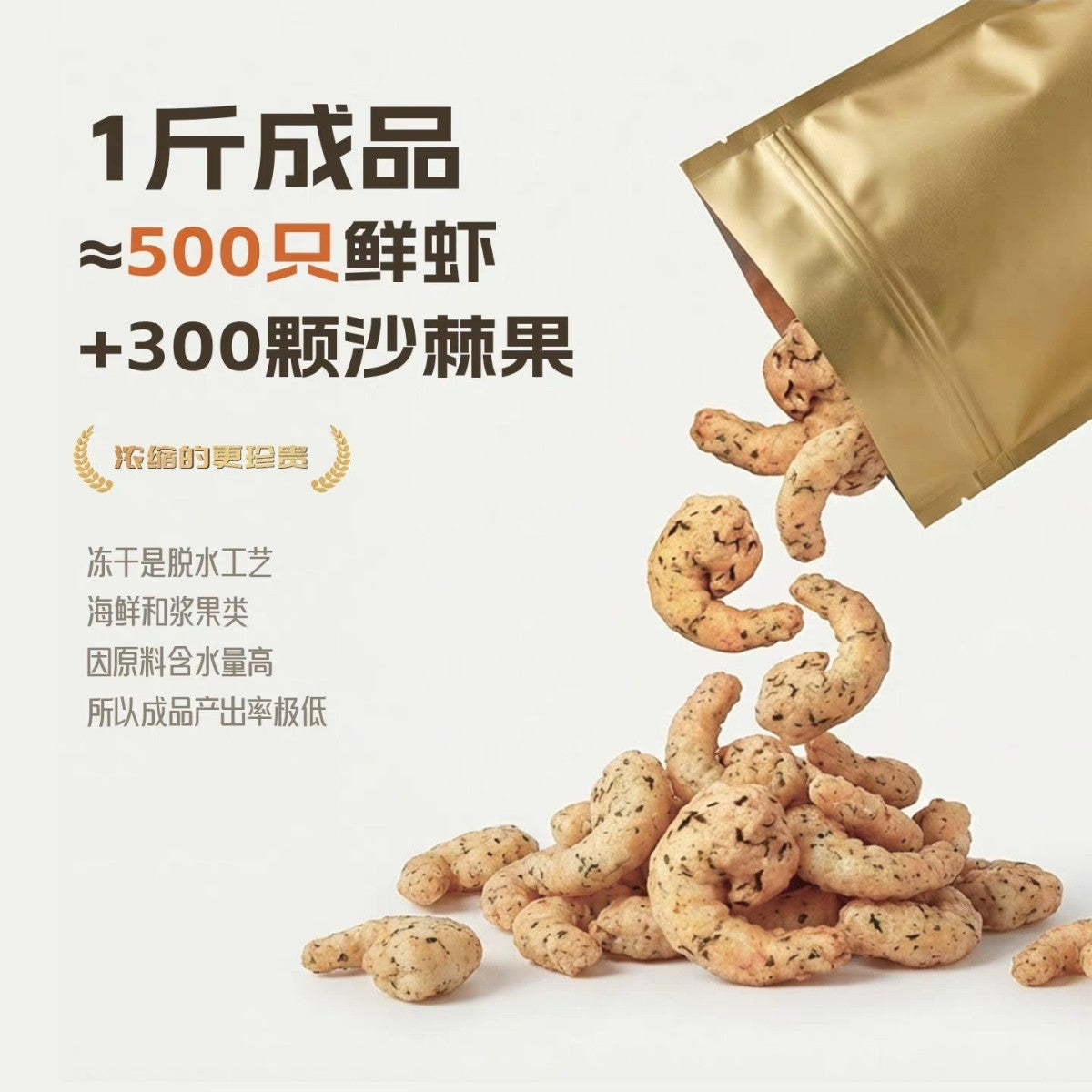 Toroopet🐱Freeze Dried Creamy Sea Buckthorn Seaweed & Golden Shrimp 25g
